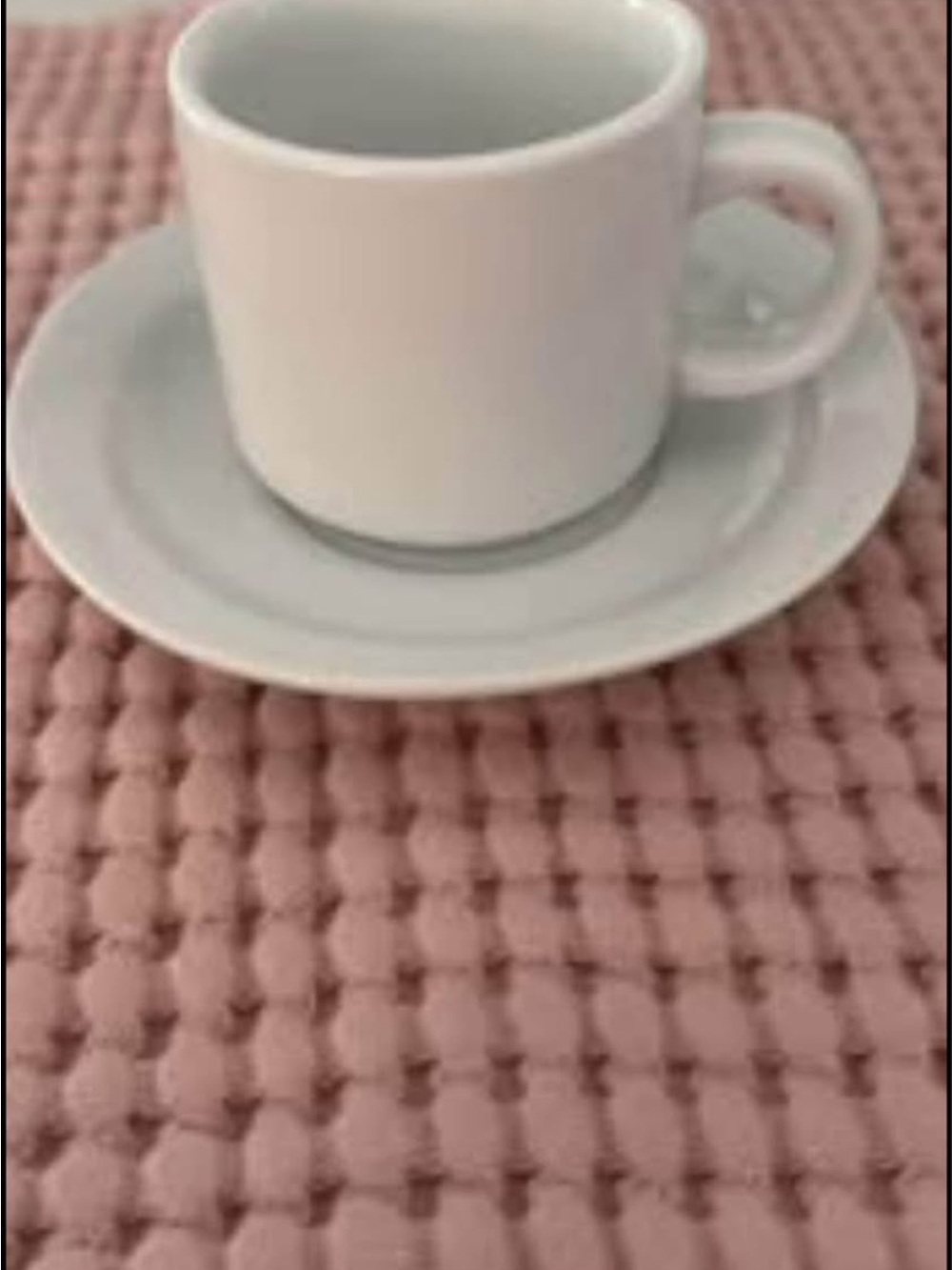 Vintage Pier 1 imports white demitasse Espresso cup &Saucer set x8